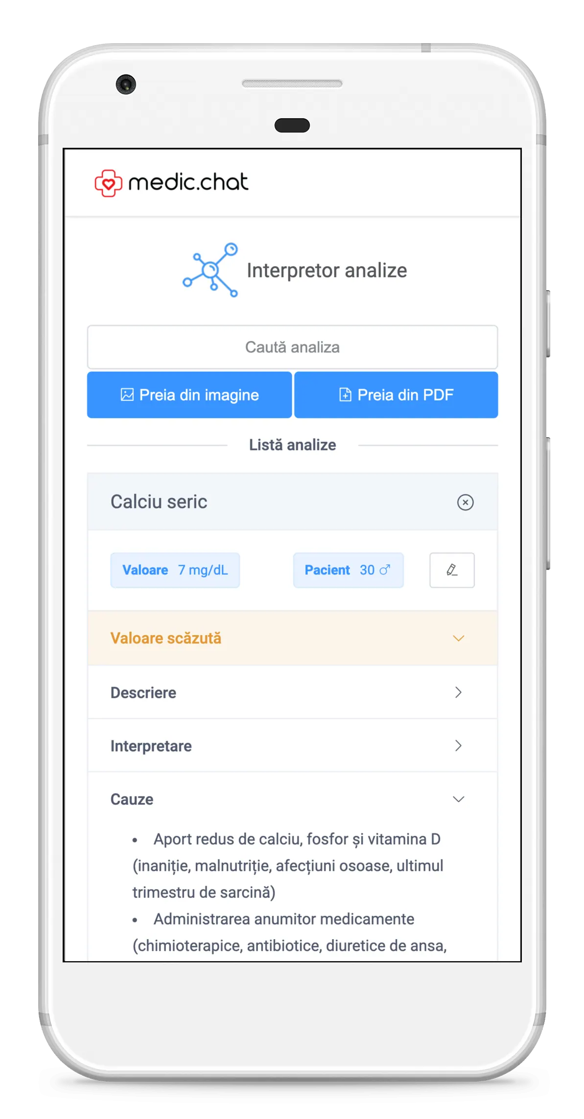 Suport nutrițional online - Medic Chat