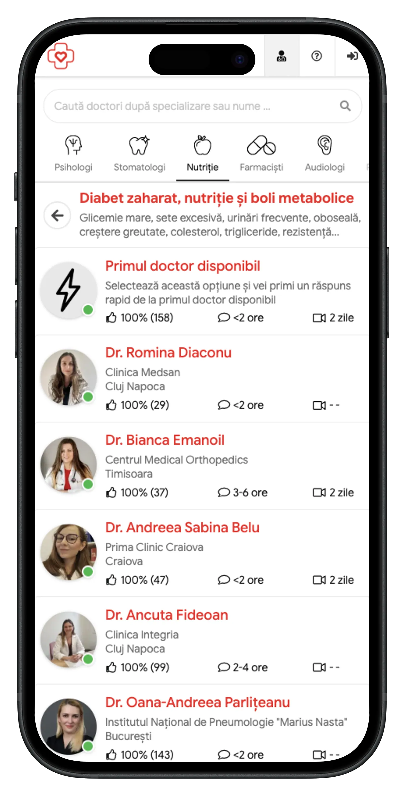 Aplicația Medic Chat