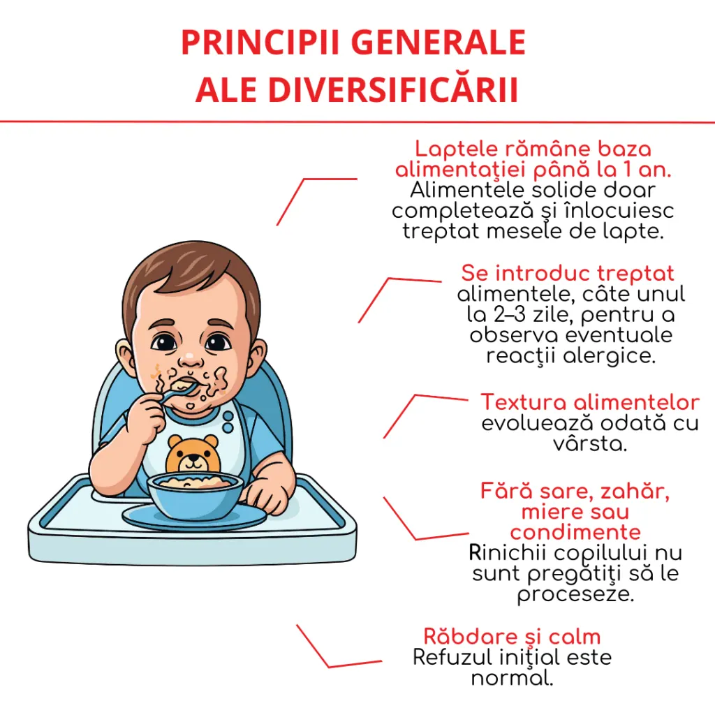 Diversificarea alimentației la bebeluși
