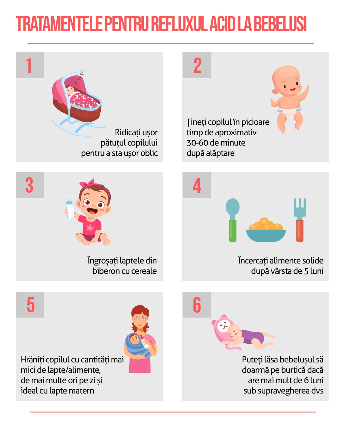 Tratamentele pentru refluxul acid la sugari